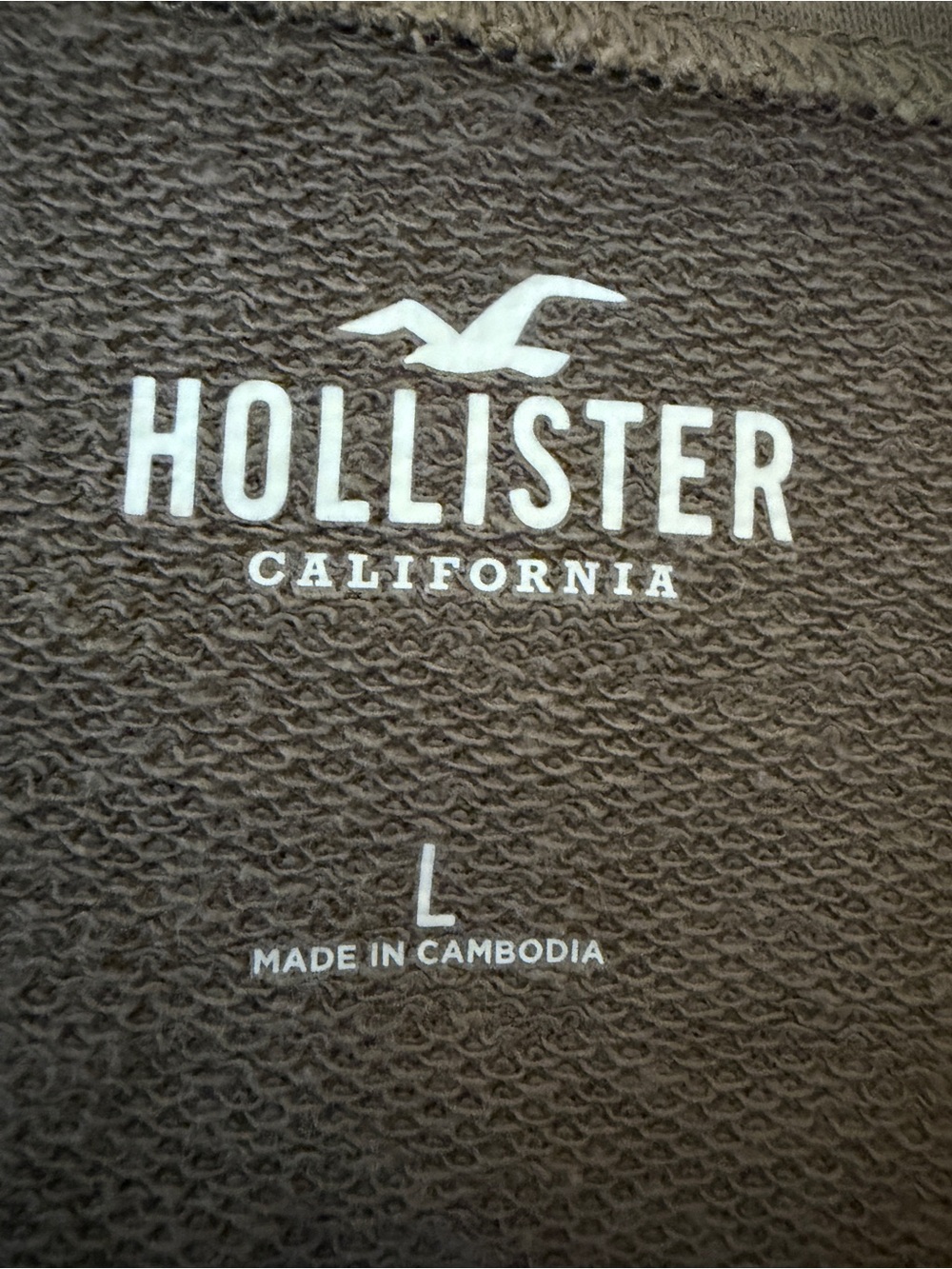 Hollister Oversized Olive Green Sweatshirt Women’s Size L Soft Casual - Picture 2 of 6